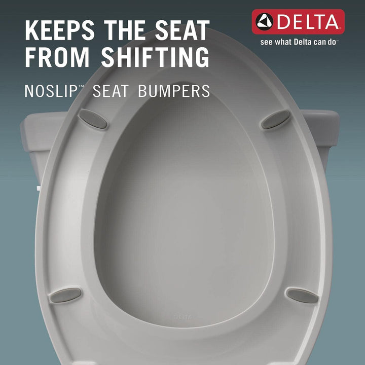DELTA FAUCET 801903-WH Round Front Slow-Close Toilet Seat in White ROUND Langsam schliessend, ROUND