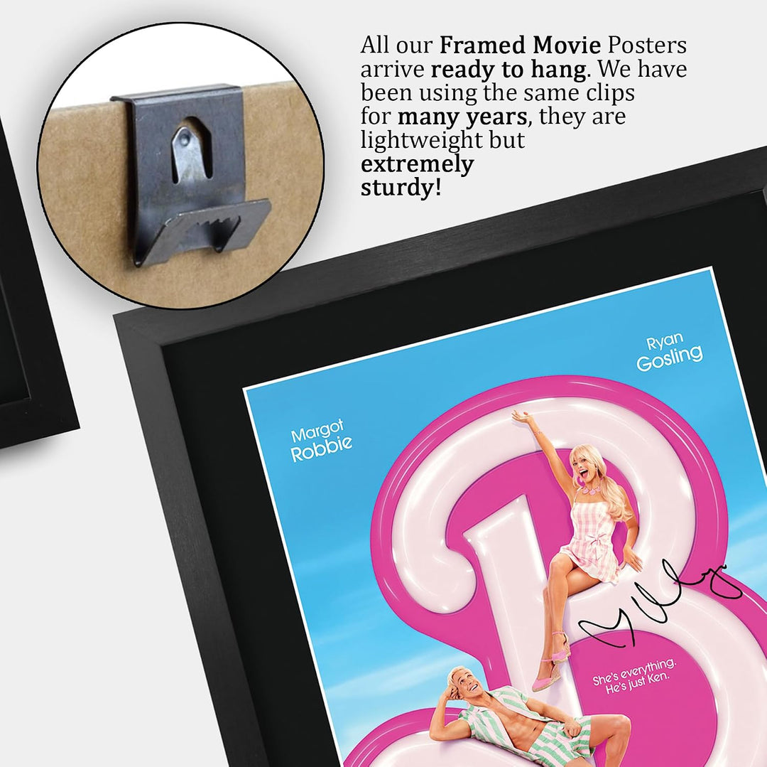 HWC Trading FR A3 The Barbie Movie Margot Robbie, Ryan Gosling Geschenke Geduckter Poster Signiertes