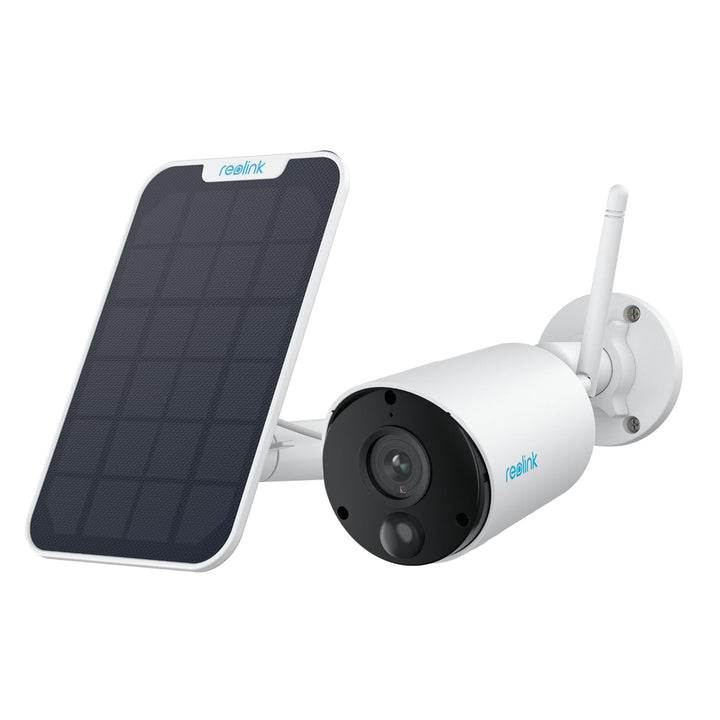 Reolink Überwachungskamera Aussen Akku Argus Eco + Solarpanel, Kabellose 1080p WLAN Solar IP Kamera