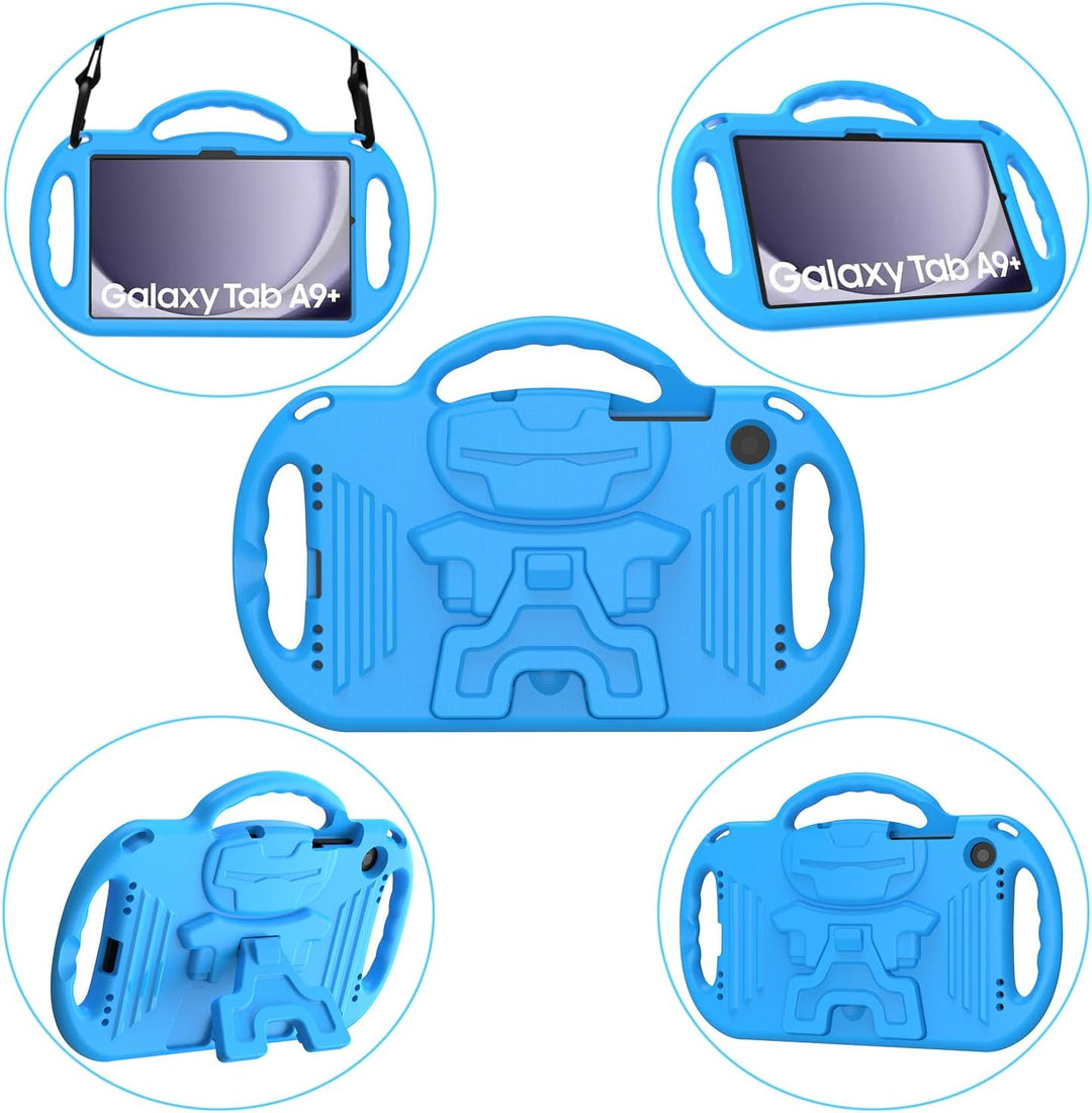 AVAWO Kinder Hülle für Samsung Galaxy Tab A9+/A9 Plus 11 Zoll 2023 Hülle, mit Band, stossfest, leich