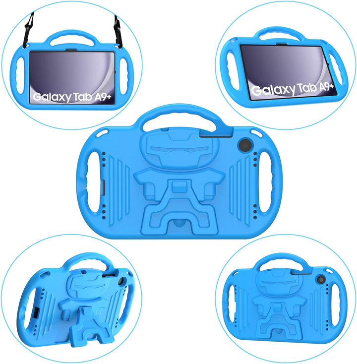 AVAWO Kinder Hülle für Samsung Galaxy Tab A9+/A9 Plus 11 Zoll 2023 Hülle, mit Band, stossfest, leich