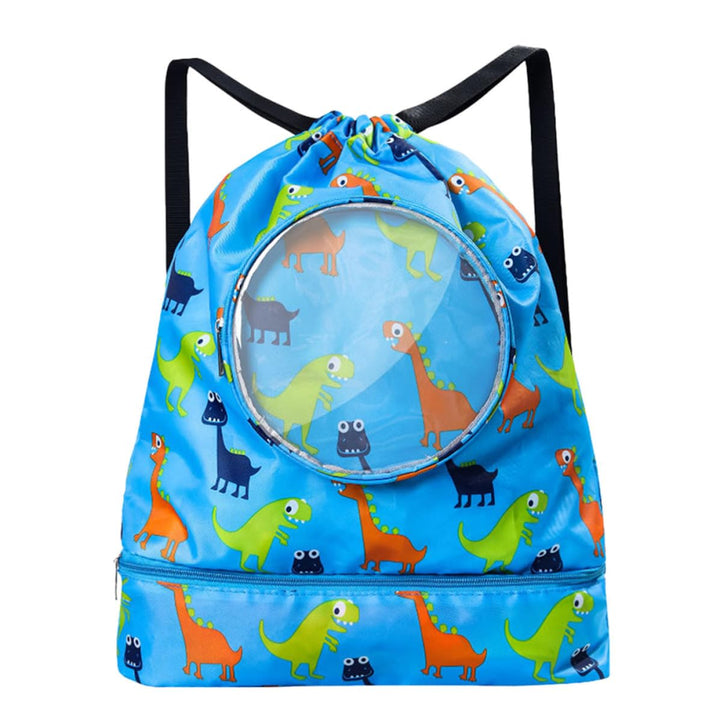 TOYANDONA Rucksack mit Kordelzug, Grosse PVC Tasche Blau