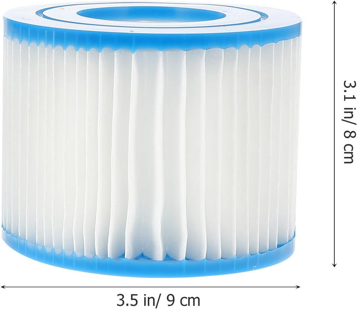 Cabilock Poolfilterkartusche Typ Vi 6 Stück aus Pet Vlies Blau