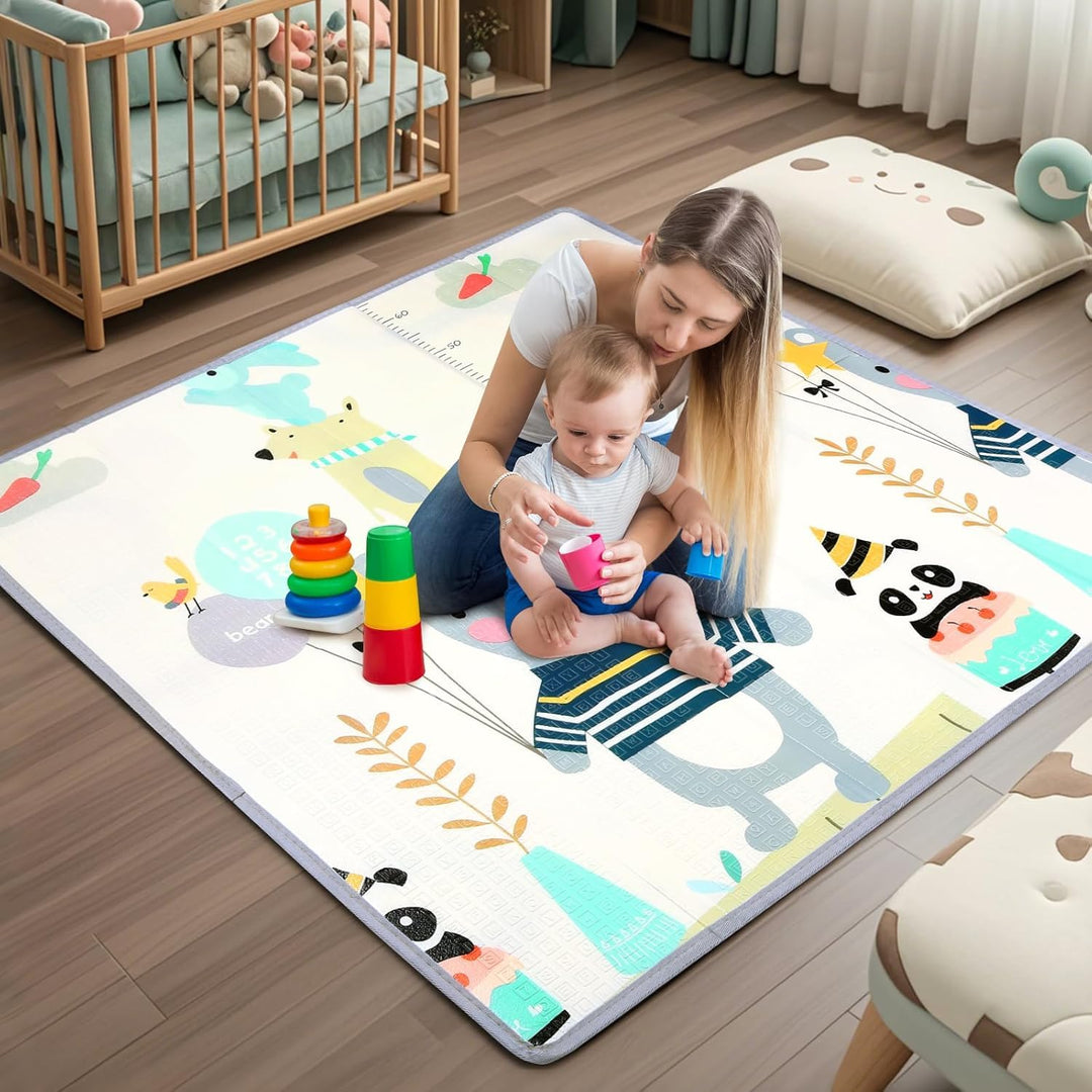 Krabbelmatte Baby Faltbar Spielmatte Baby Faltbar Kindermatte Doppelseitig XPE Matte, Wasserdicht ru