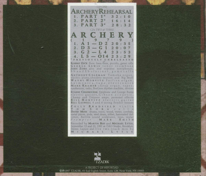 Archery, Audio-CD