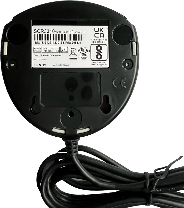 Identiv SCR 3310 v2.0 - SCM USB SmartCard Leser (auch für 1,8V) - ideal für OnlineBanking/sicherer Z