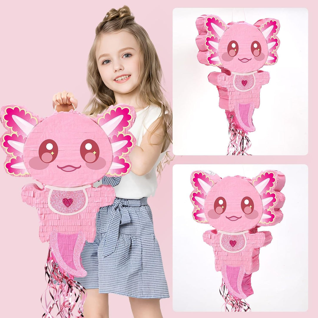 WERNNSAI Axolotl Pinata – Rosa Fisch Cartoon Reptilien für Party Deko, Axolotl
