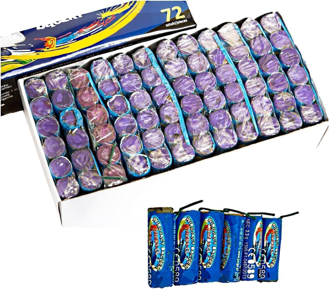 h2i Fire Spinner - Bodenwirbel | 72 Teile | Party Spass für Klein &amp; Gross I für Silvester, Halloween