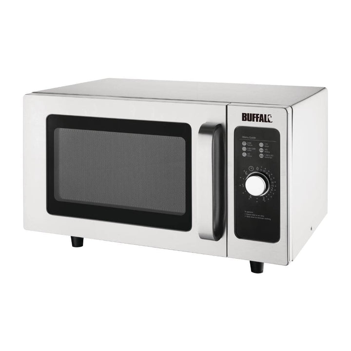 Buffalo 1000W Gewerbliche Mikrowelle 25 Liter, Edelstahl, 13A, manueller Drehregler, für den profess