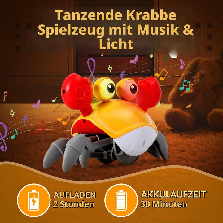 Sensorische Krabbe, Interaktive Musikkrabbe, die automatisch Hindernissen ausweicht, elektronische M