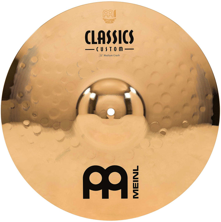 Meinl Cymbals Classics Custom Brilliant Crash Medium 15 Zoll (Video) Schlagzeug Becken – Paar – (38,