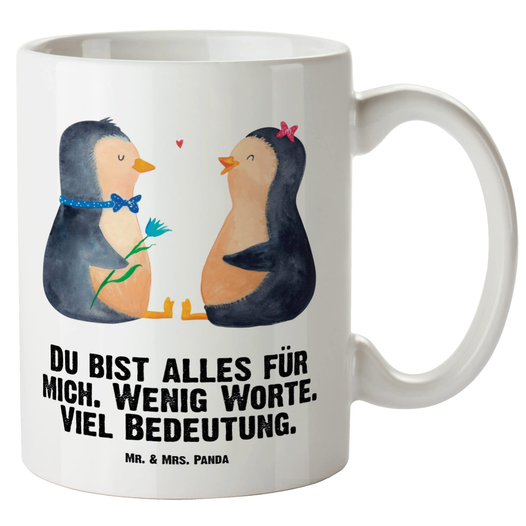 Mr. &amp; Mrs. Panda XL Tasse Pinguin Pärchen - Geschenk, XL Teetasse, Grosse Tasse, grosse Liebe, verli