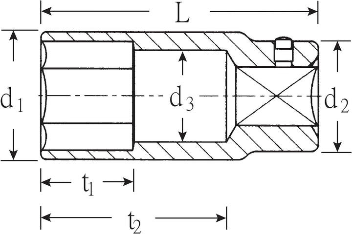 STAHLWILLE Nr. 56 Steckschlüsseleinsatz 3/4" (20 mm) Schlüsselweite 27 mm L.90 mm AS-drive, HPQ®-Hoc