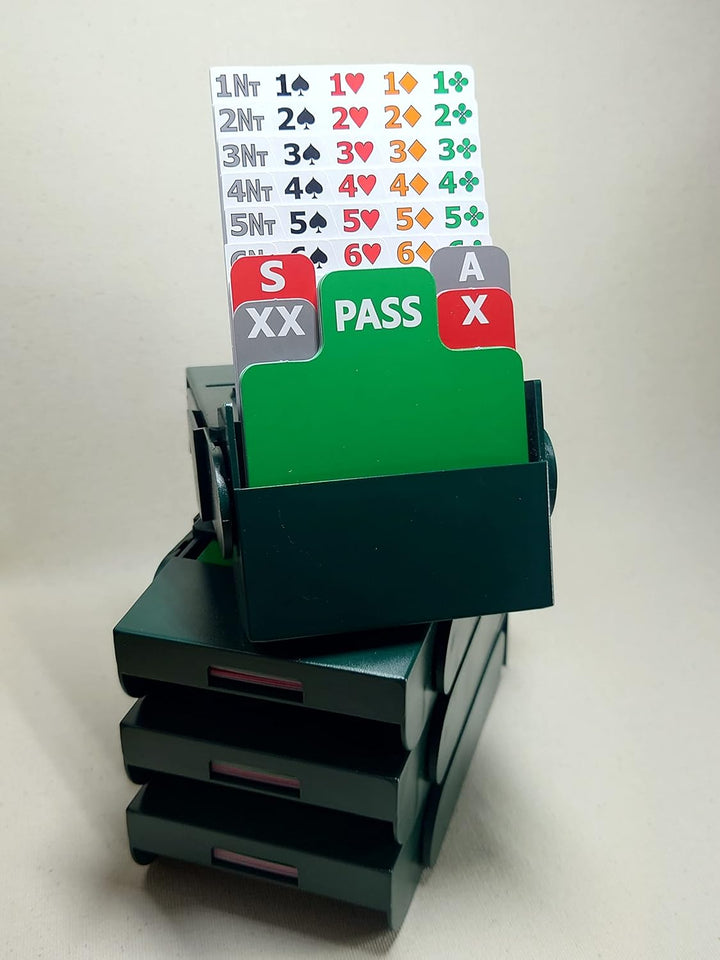 Bridge Bidding Box 4er Set (grün)