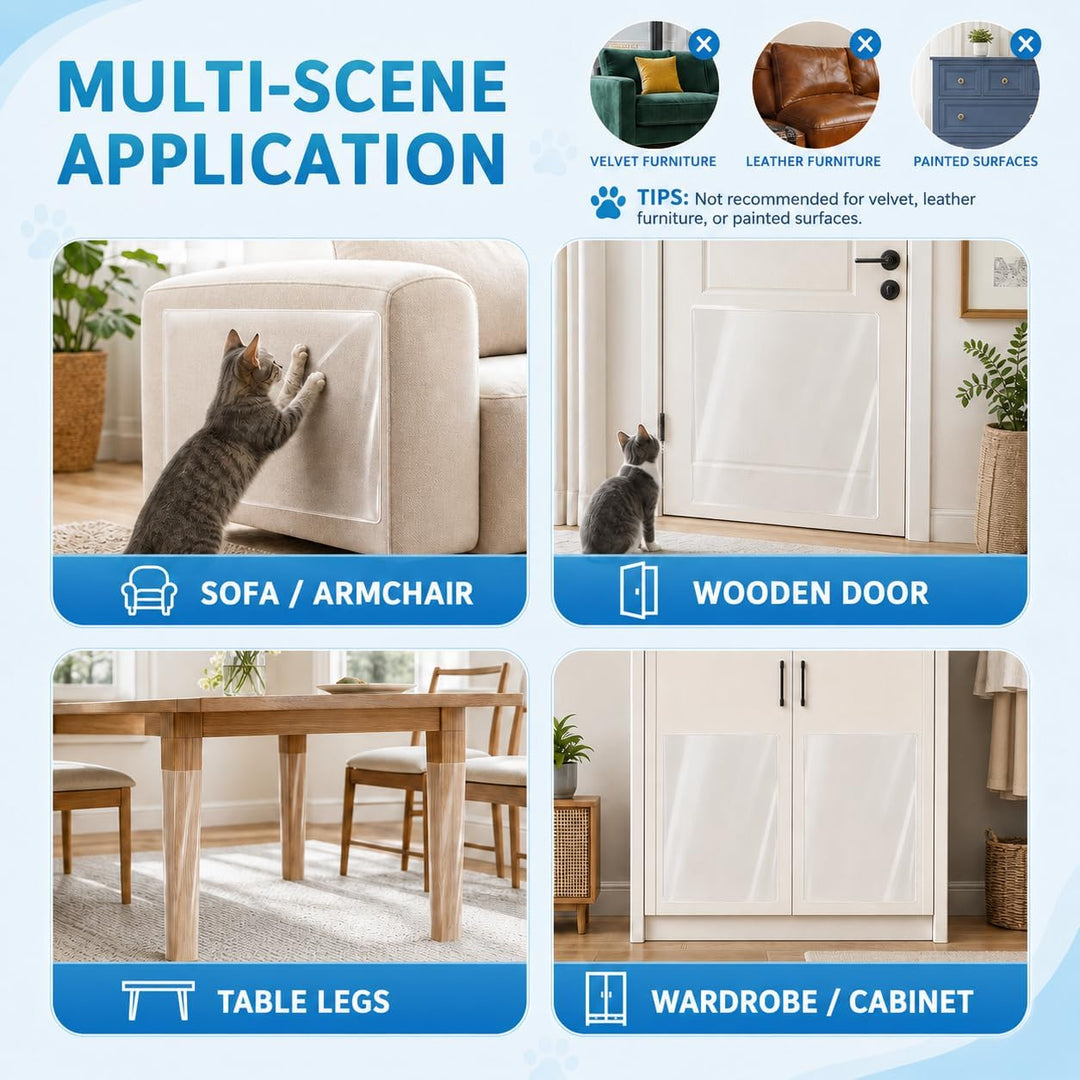 Katzen Kratzschutz Sofa Transparent(43cm x 5m), Kratzschutzfolie, Katzenschutz Selbstklebend Tape Ex