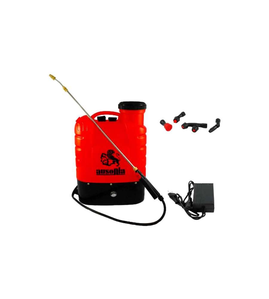 AUSONIA 38006 ELEKTRISCHE RÜCKENSPRITZE MIT AKKU FÜR 16 LITER, Batterie 12 V / 10 Ah Batteriedauer c