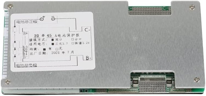 1 STÜCKE 20 S 72 V 45 A Li-Ion Lithium 18650 Batterie BMS PCB-Schutzplatine mit Balance