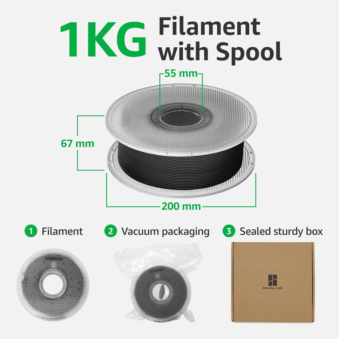 Bambu Lab Matte PLA 3D-Drucker-Filament, glatte matte Oberfläche, PLA 3D-Druck-Filament, kein Verzie