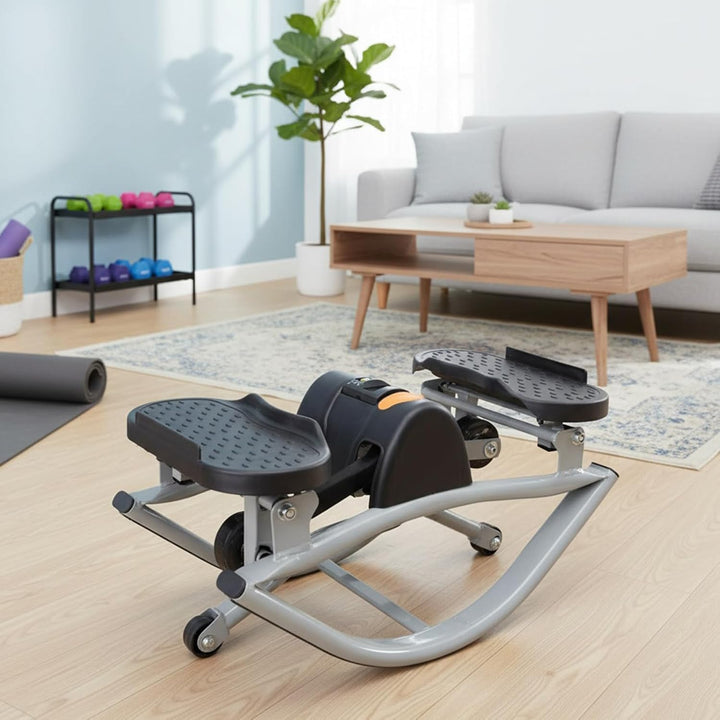 Rock Stepper,Beine Po Bauch Training | Tragbar Kompakt Seitlich Beweglicher Stepper,Für Beine Po Bau