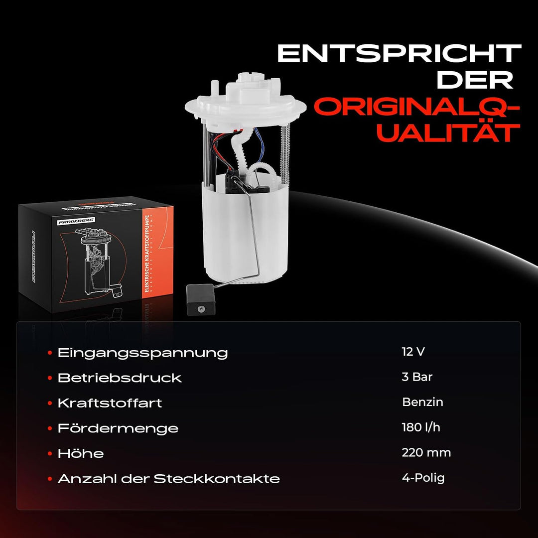 Frankberg Kraftstoffpumpe Benzinpumpe Kraftstoff-Fördereinheit Modul Satz