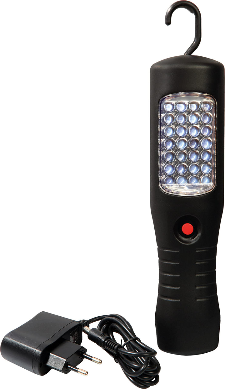 as - Schwabe Akku Handlampe mit Ladegerät – 2,5 W Arbeitsleuchte – Multifunktionsleuchte mit 28 supe