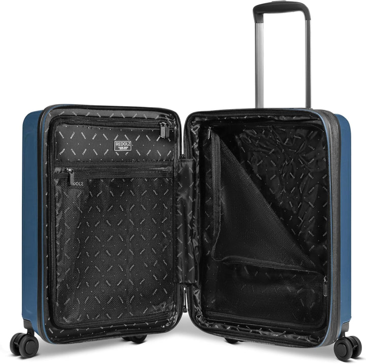 REDOLZ Hartschalen Koffer-Set-4-teilig | S 55 cm (ohne Laptopfach) + M 66 cm + L 77 cm + Beauty-Case