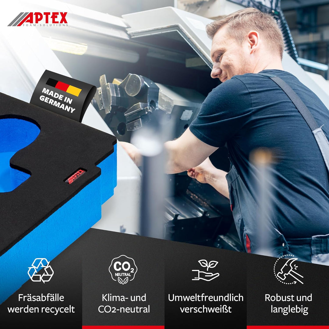 APTEX Schaumeinlage passend für Makita Akku-Kompressor DMP 181 für MakPac Gr. 2-3