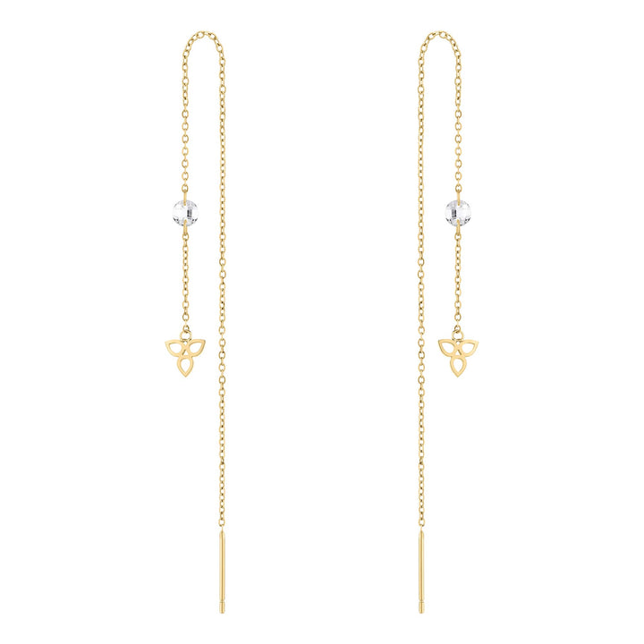 Tamaris Damen Ohrring aus Edelstahl Gold, Gold