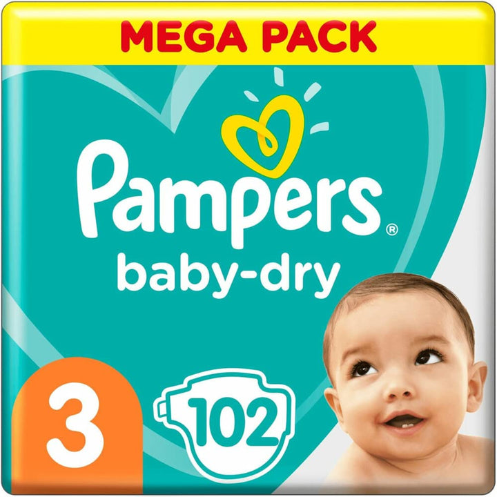 Pampers (Alte Version) Baby Windeln Grösse 3 (6-10 kg), 102 Stück