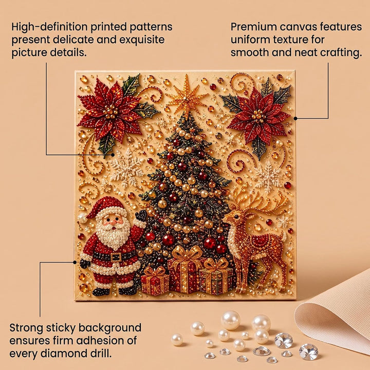 Perlenkunstset Weihnachten Handgefertigte Weihnachts-Wanddekoration, C