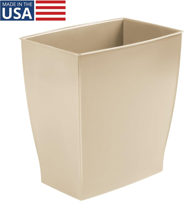 iDesign 64777EU Papierkorb Mono Rechteckiger Abfalleimer Mülleimer, 18,03 x 28,45 x 30,48 cm, taupe,