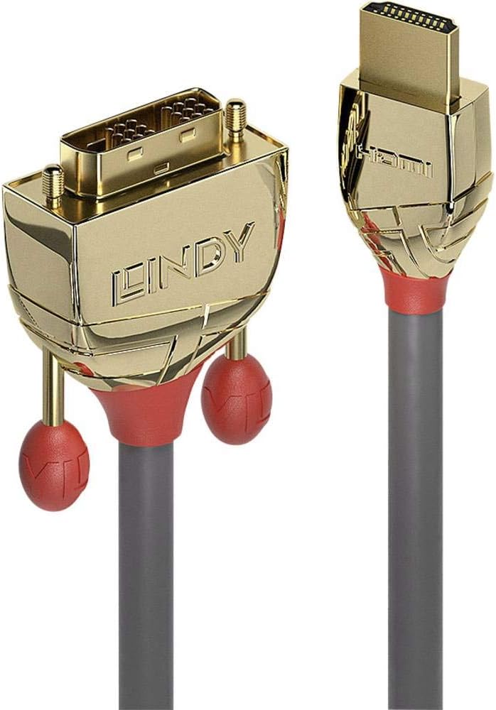 LINDY 36196 3m HDMI an DVI Kabel, Gold Line 3.0m, 3.0m