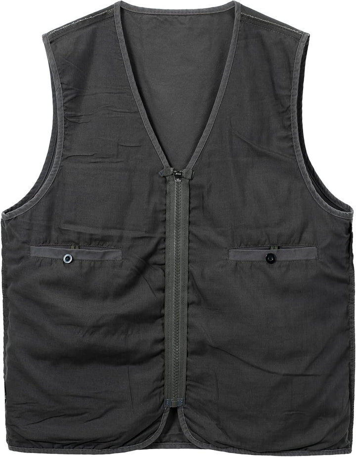 Oralidera Herren Outdoor Weste Freizeit Jacke Leicht Safari Weste mit Reissverschluss Jagd und Angle