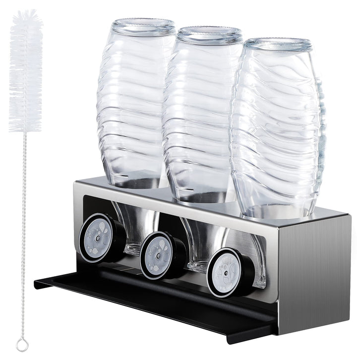 YIGII Flaschenhalter für SodaStream - Premium Abtropfhalter aus Edelstahl Abtropfständer mit Abtropf