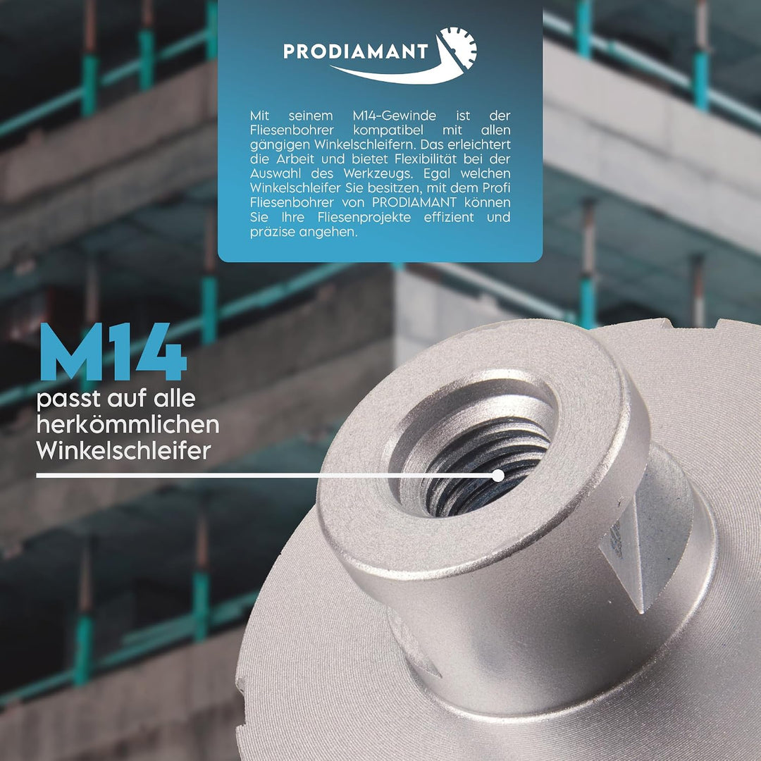 PRODIAMANT Matrix Fliesenbohrer ø 100mm PD-MATRIX Diamantbohrkrone für Fliesen Keramik Feinsteinzeug
