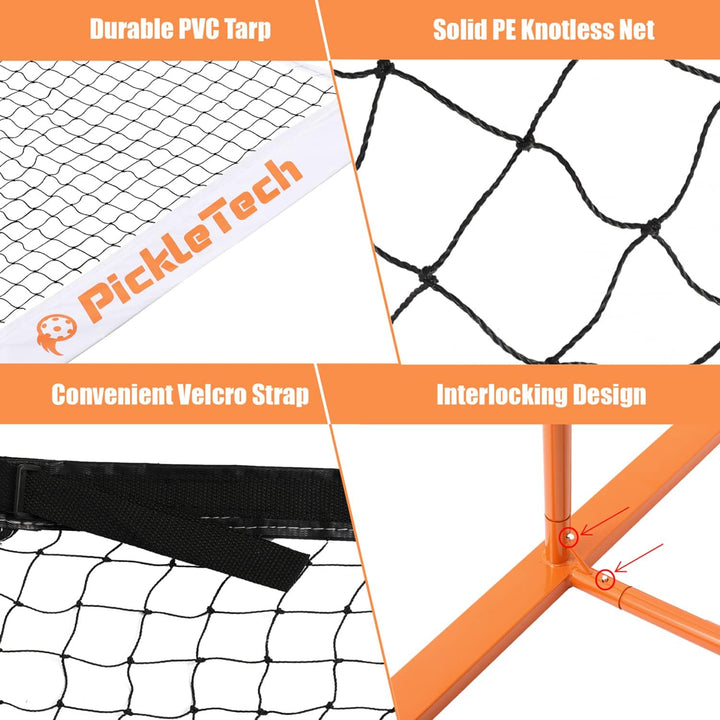 Tragbares Pickleball-Netz mit Rollen - 6,7 m - USAPA-Standards - Indoor &amp; Outdoor - Mit Transporttas