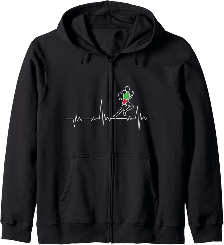 Laufen Läufer Laufen Joggen Herzschlag - lustiges Laufen Kapuzenjacke