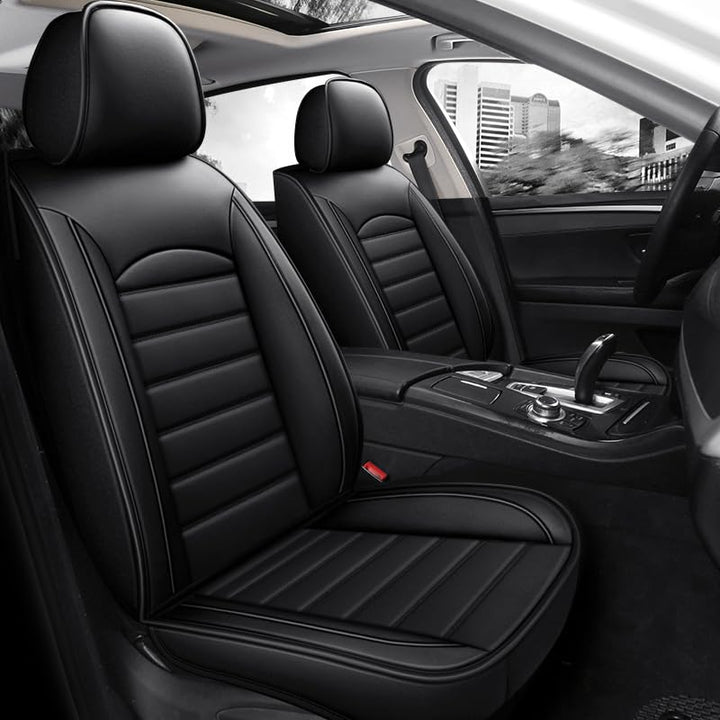 Autositzbezüge Auto Vordersitz 2 Stuck SetAutositzbezüge Leder Universal Set Geeiqnet Für Skoda Octa
