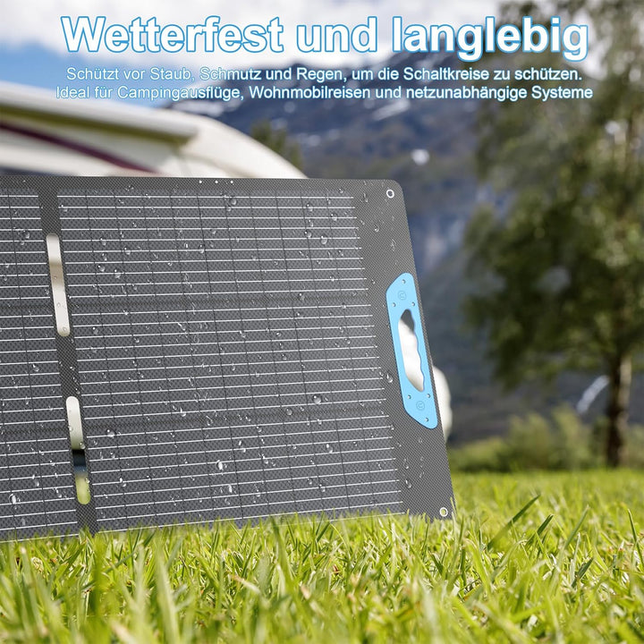 400W Faltbares Solarpanel Monokristallin mit integriertem Ständer, 23,5% Wirkungsgrad, IP67 wasserdi