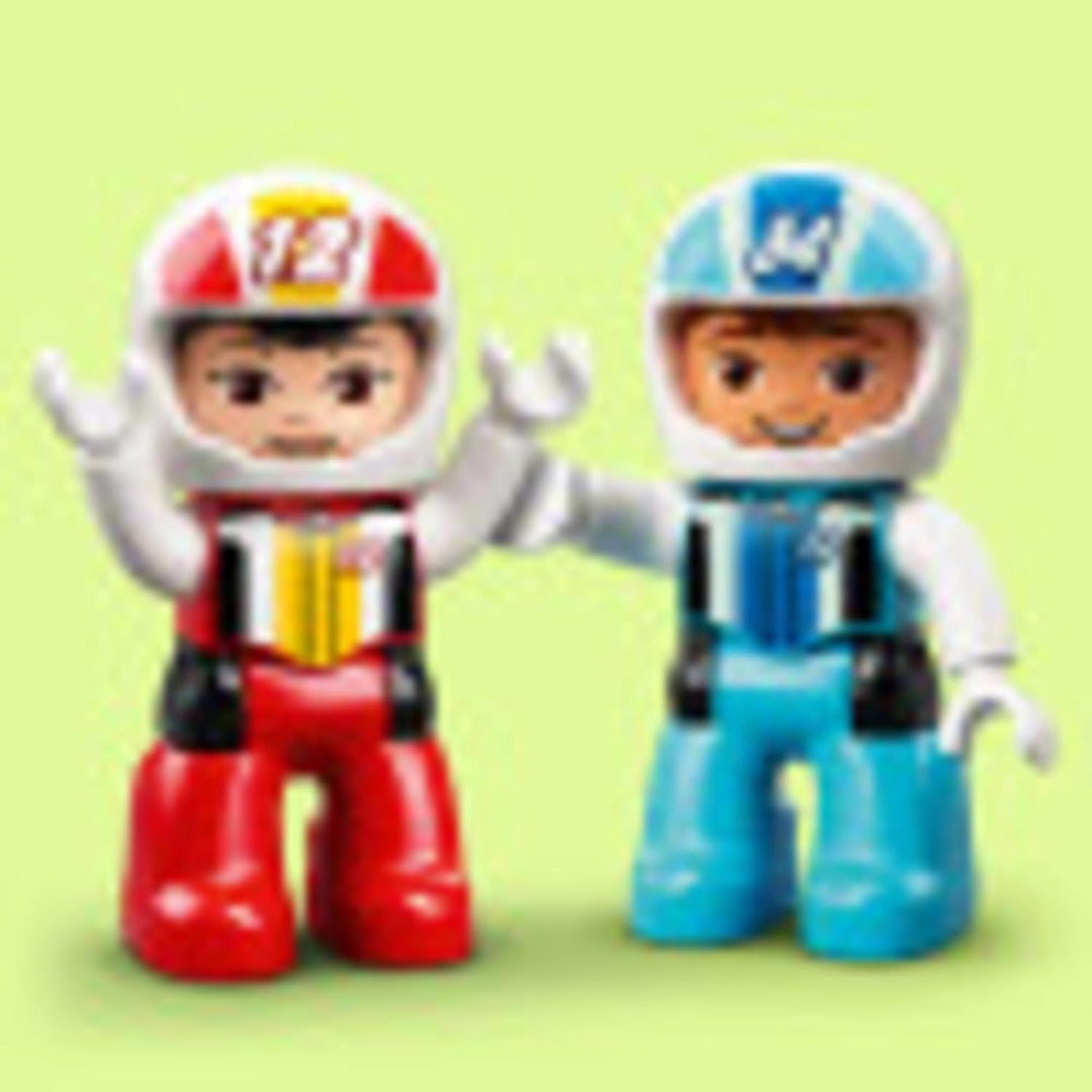 Lego DUPLO Town Race Cars 10947 Cool Car-Race Building Toy; Imaginative, Developmental Playset for T