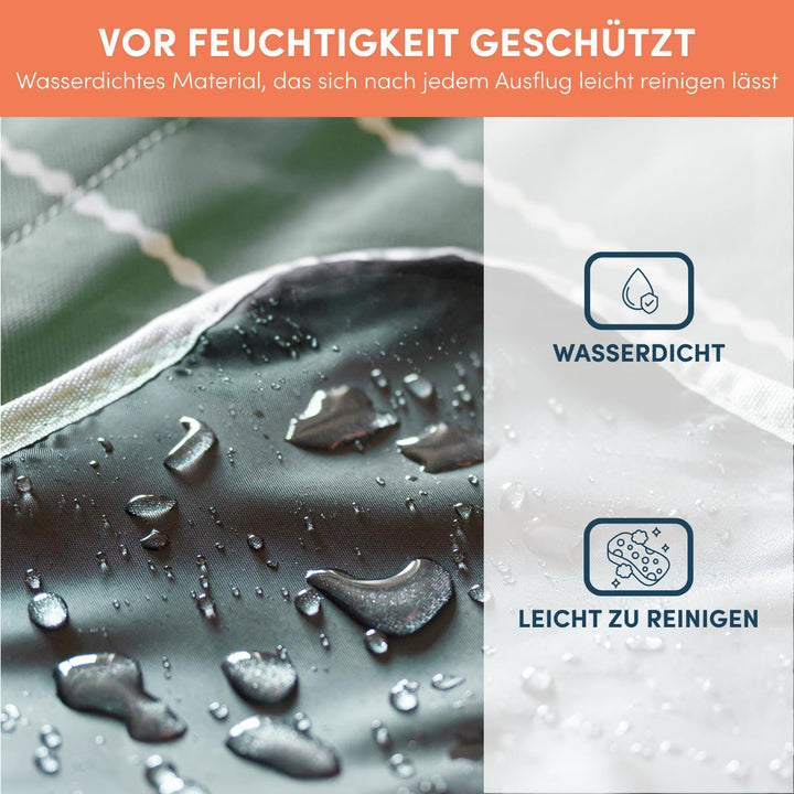 monbento – 25-Liter-Isoliertasche + wasserdichte Tischdecke – Ideal für Picknicks – Grün