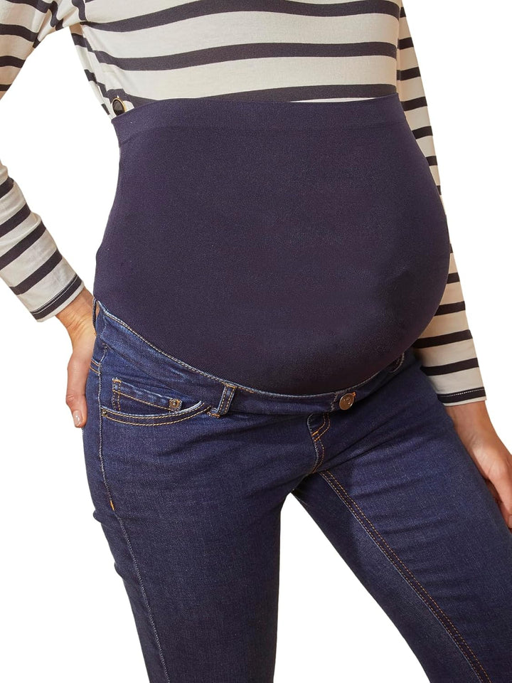 Vertbaudet Umstands-Jeans mit Stretch-Einsatz, Skinny-Fit, Dark Blue