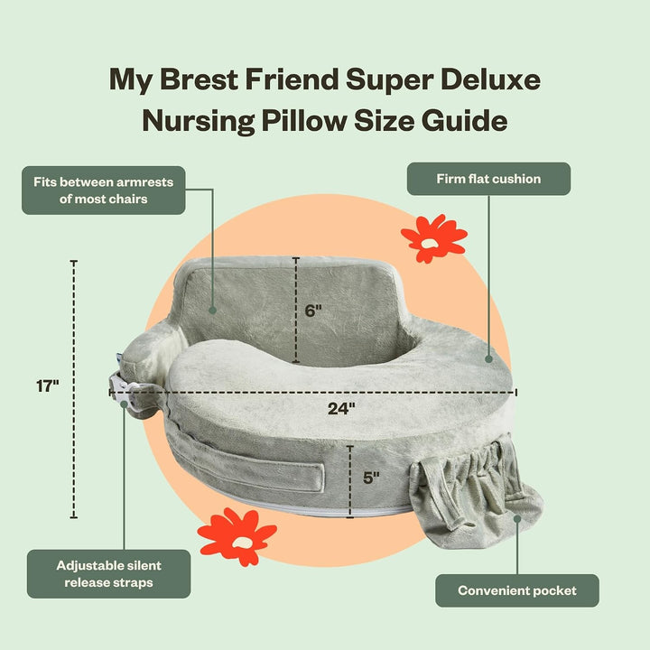 My Brest Friend Super Deluxe Stillkissen, Platin, 1 Stück Grau, Grau