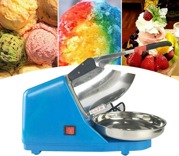 220V Elektrischer Crusheisbereiter, 300W Edelstahl Ice Crusher Eiswürfel Eiszerkleinerer Zerkleinere