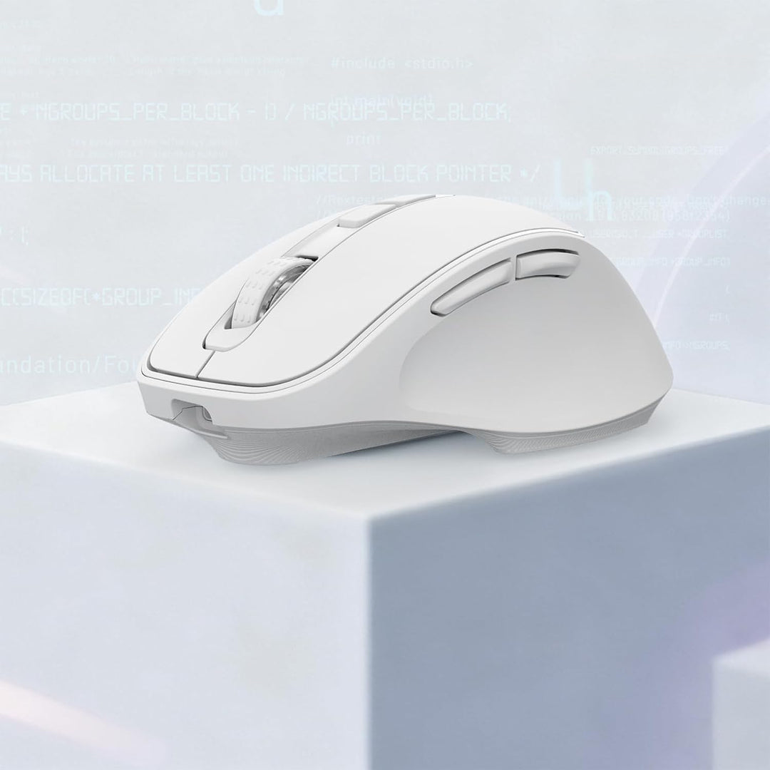 Redragon BM4195 AI Smart Kabellose Maus 2.4G BT Büro Weiss, Weiss