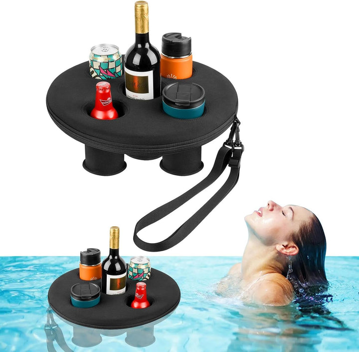 Pool Getränkehalter Schwimmt,Schwimmendes Tablett Für Pool,Pool Trinkschwimmer Mit 5 Löchern,Schwimm