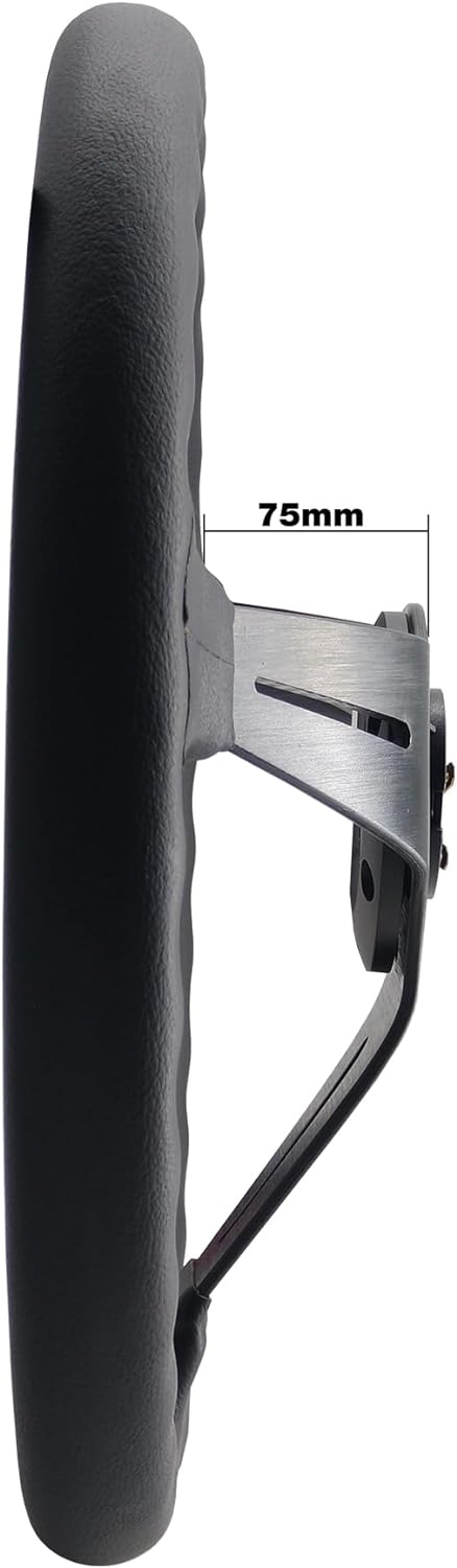 Simoni Racing CLASS Lenkrad Aus Echtem schwarzem Leder, Universal