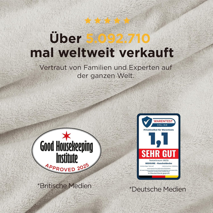 BEDSURE Kuscheldecke Flauschig Decke Fleecedecke - Wohndecke Warm Winter Weich, Sofadecke XL, Gesche
