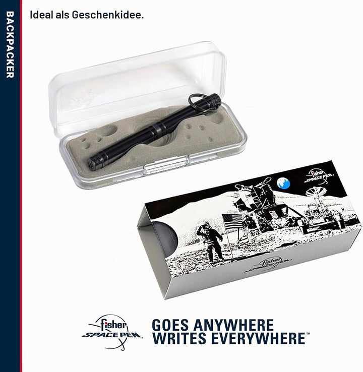 Fisher Space Pen Black Backpacker Keyring Pen, 1 Count (Pack of 1)