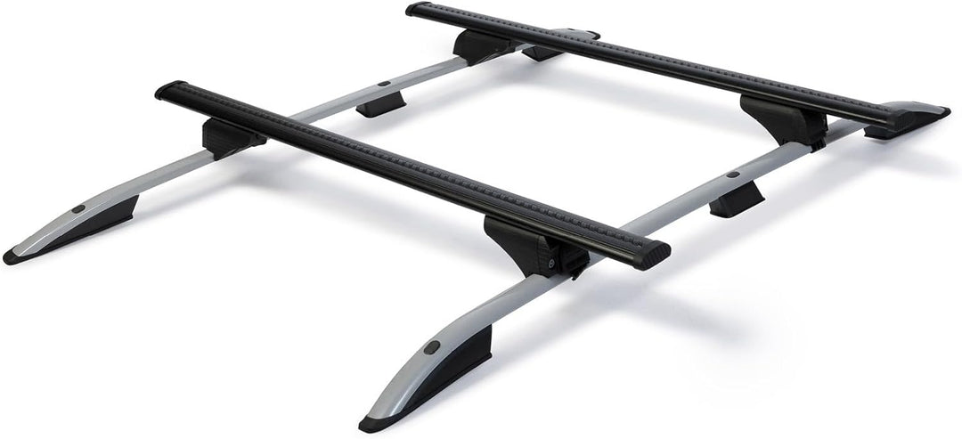 Dachträger passend für Renault Koleos ab 2008-2016 offene Dachreling 125 cm Schwarz, Querträger, Dac